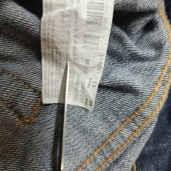 MNG Womens 14 Lonny Boyfriend Factory Distressed Slim Leg Denim Jeans 36x28 - Picture 11 of 11